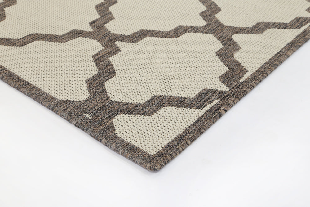Sisalo Cream and Grey Geometric Rug - 5663/W71-W