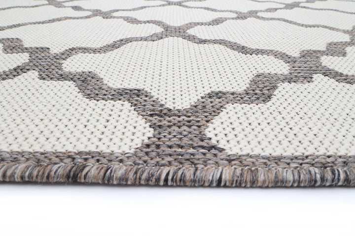 Sisalo Cream and Grey Geometric Rug - 5663/W71-W