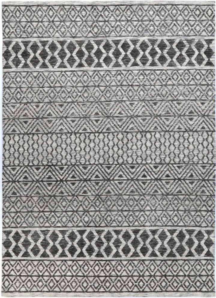 Amritsar Ramdass Charcoal & Beige Cotton Blend Rug - 4CBEI