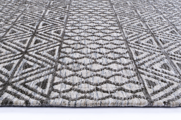 Amritsar Ramdass Charcoal & Beige Cotton Blend Rug - 4CBEI