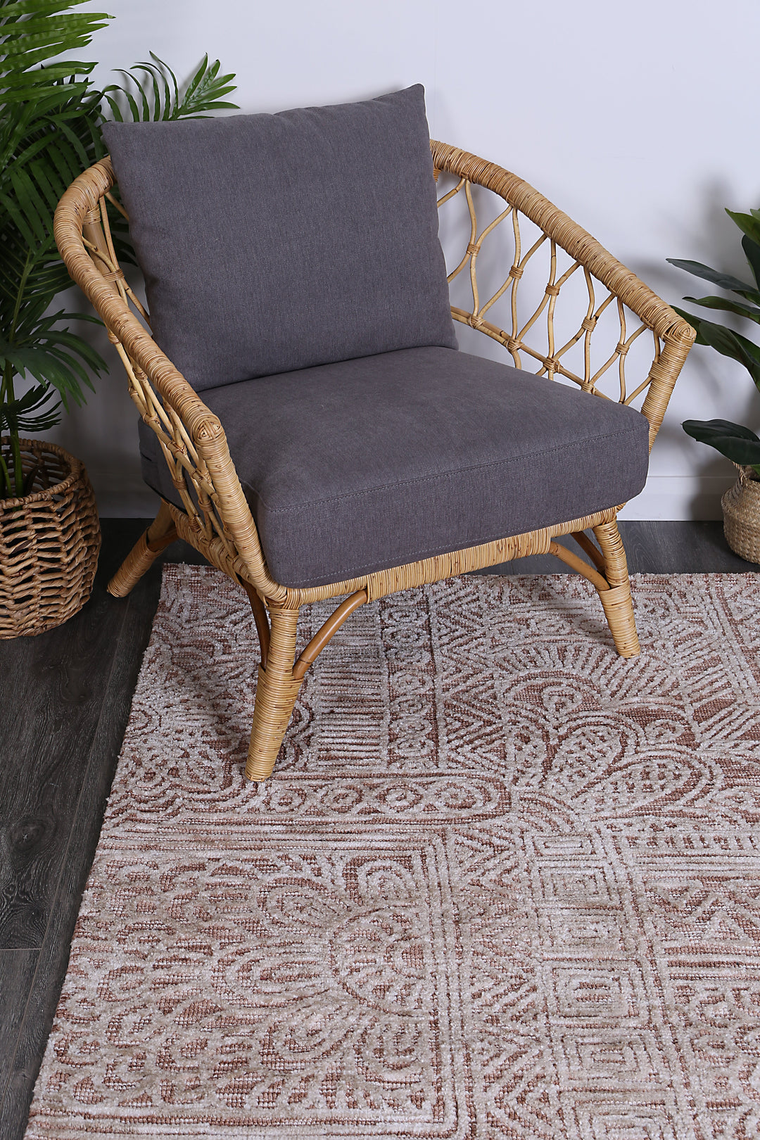 Amritsar Newburg Rust Tribal Rug - NEWBRUST