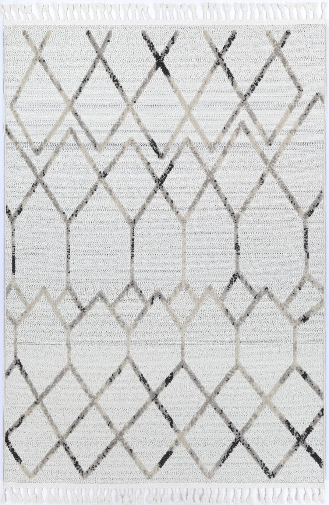 Ares Dorian Geometric Cream and Taupe Rug - 02