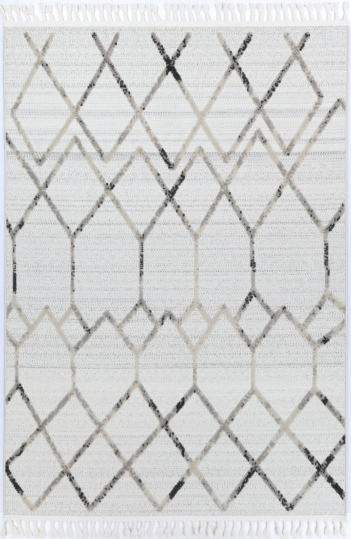 Ares Dorian Geometric Cream and Taupe Rug - 02