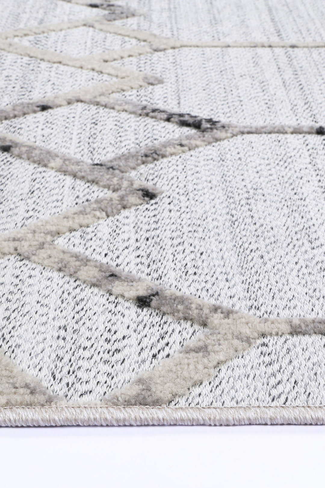 Ares Dorian Geometric Cream and Taupe Rug - 02