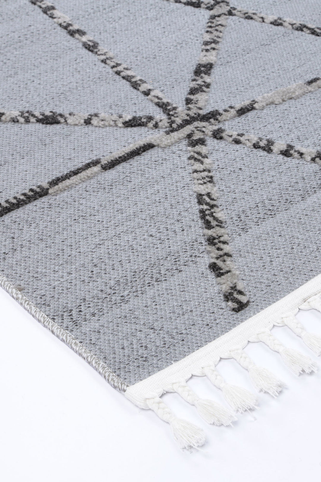 Ares Sparta Geomteric Grey and Ash Rug - 06