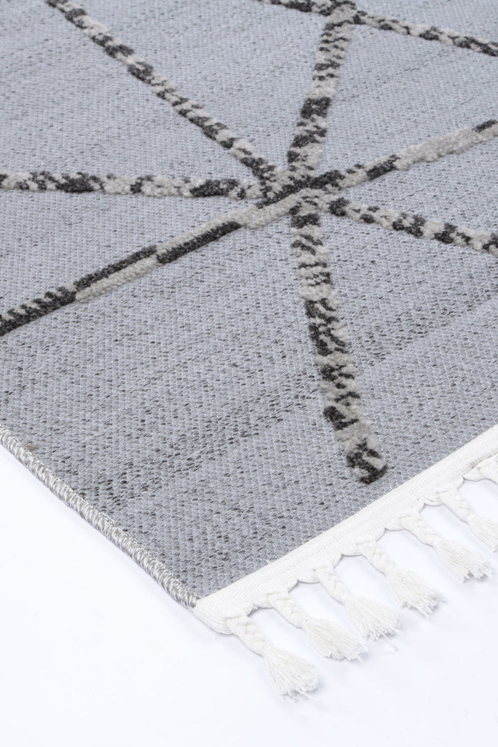 Ares Sparta Geomteric Grey and Ash Rug - 06