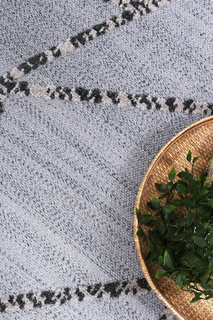 Ares Sparta Geomteric Grey and Ash Rug - 06