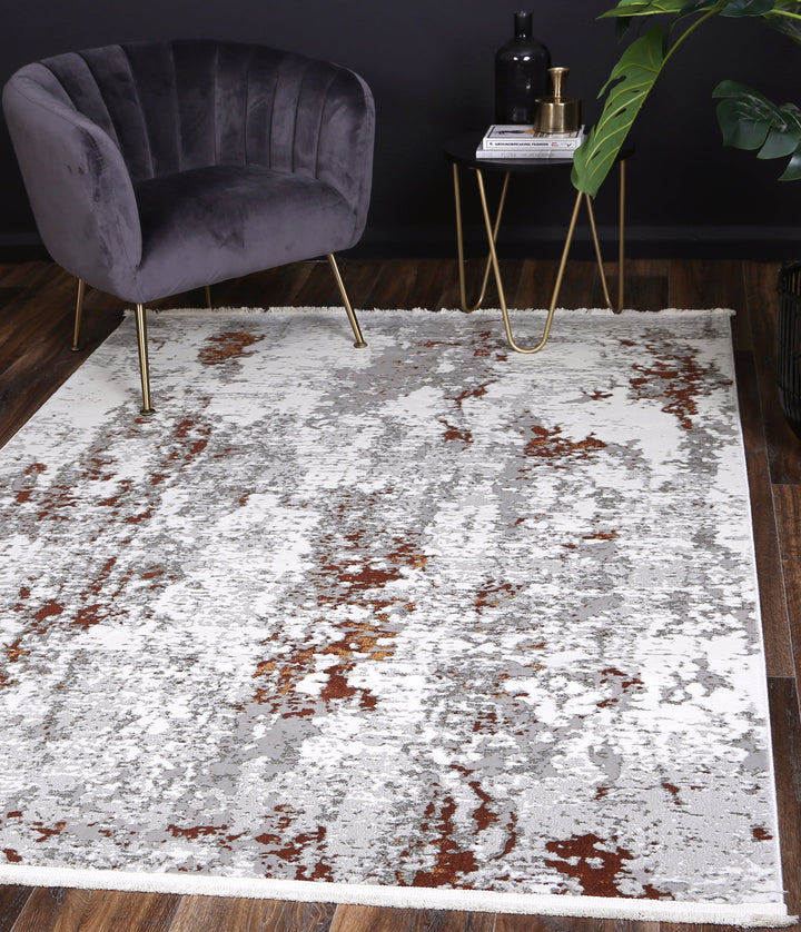 Bohemian Paradise One Modern Grey Terracotta Rug - 01GTER