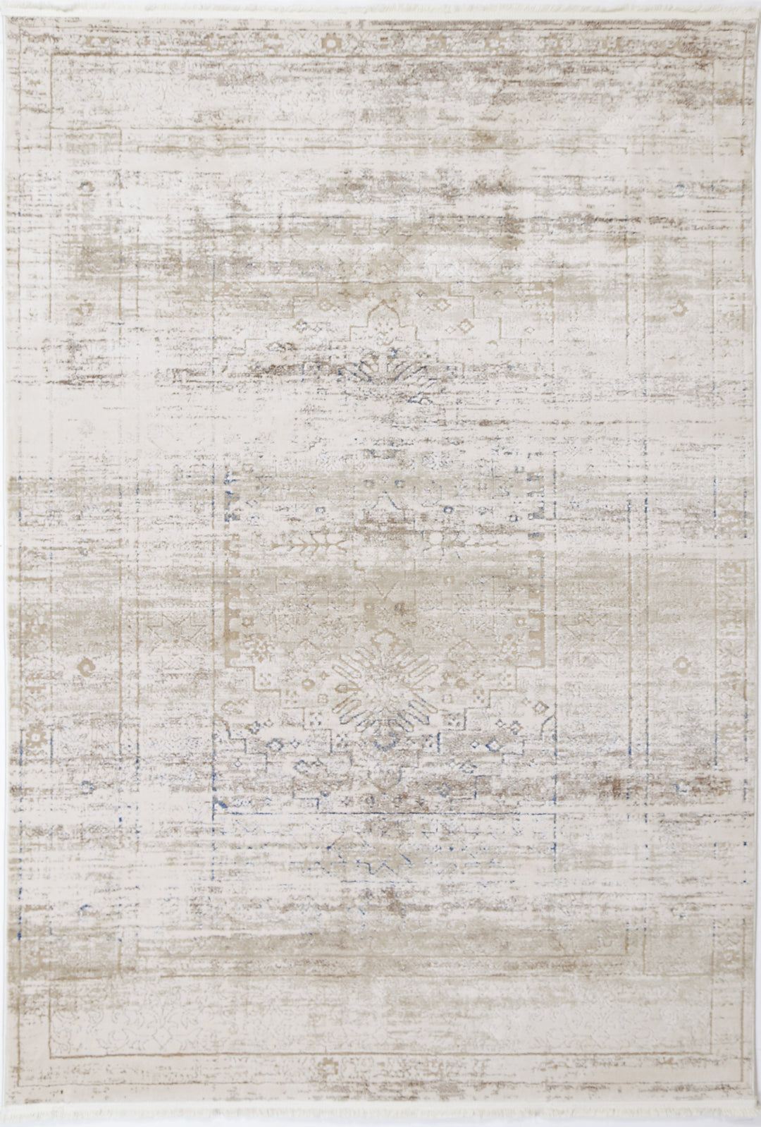 Bohemian Paradise Traditional Grey Blue Rug - 04GBLU