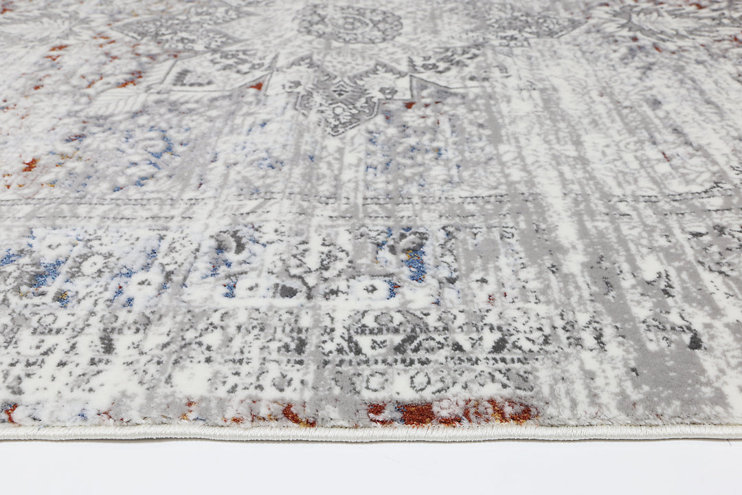 Bohemian Paradise Medalion Grey Multi Rug - 06GMUL