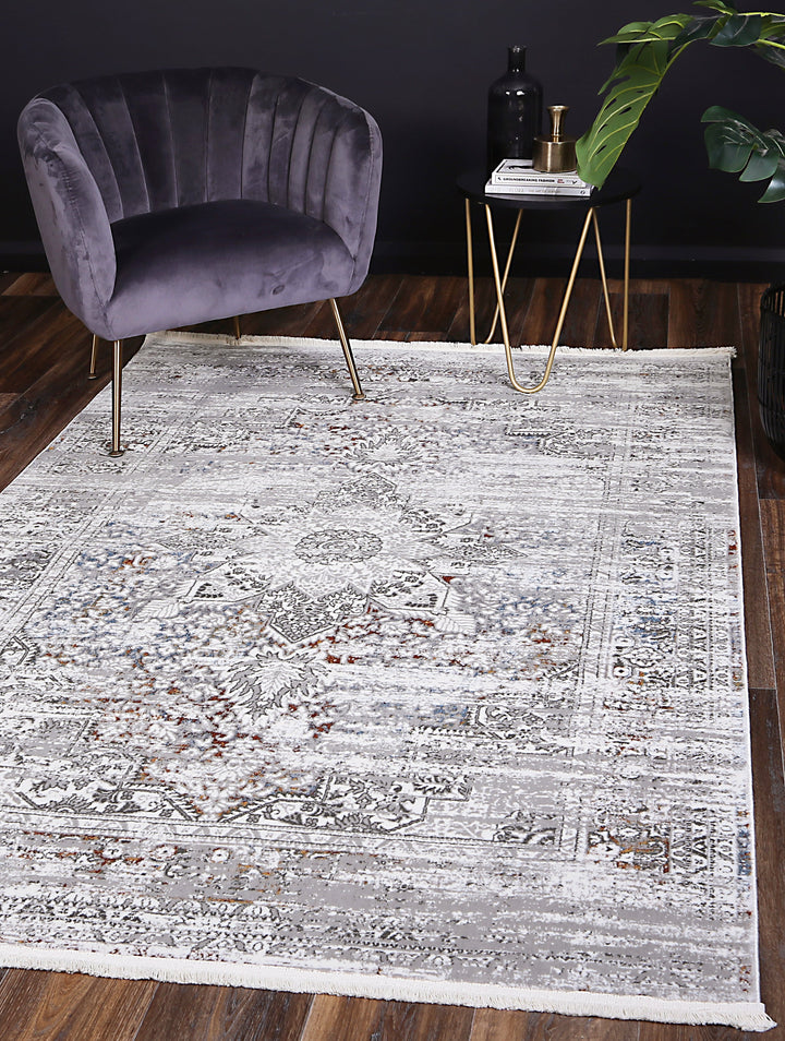 Bohemian Paradise Medalion Grey Multi Rug - 06GMUL