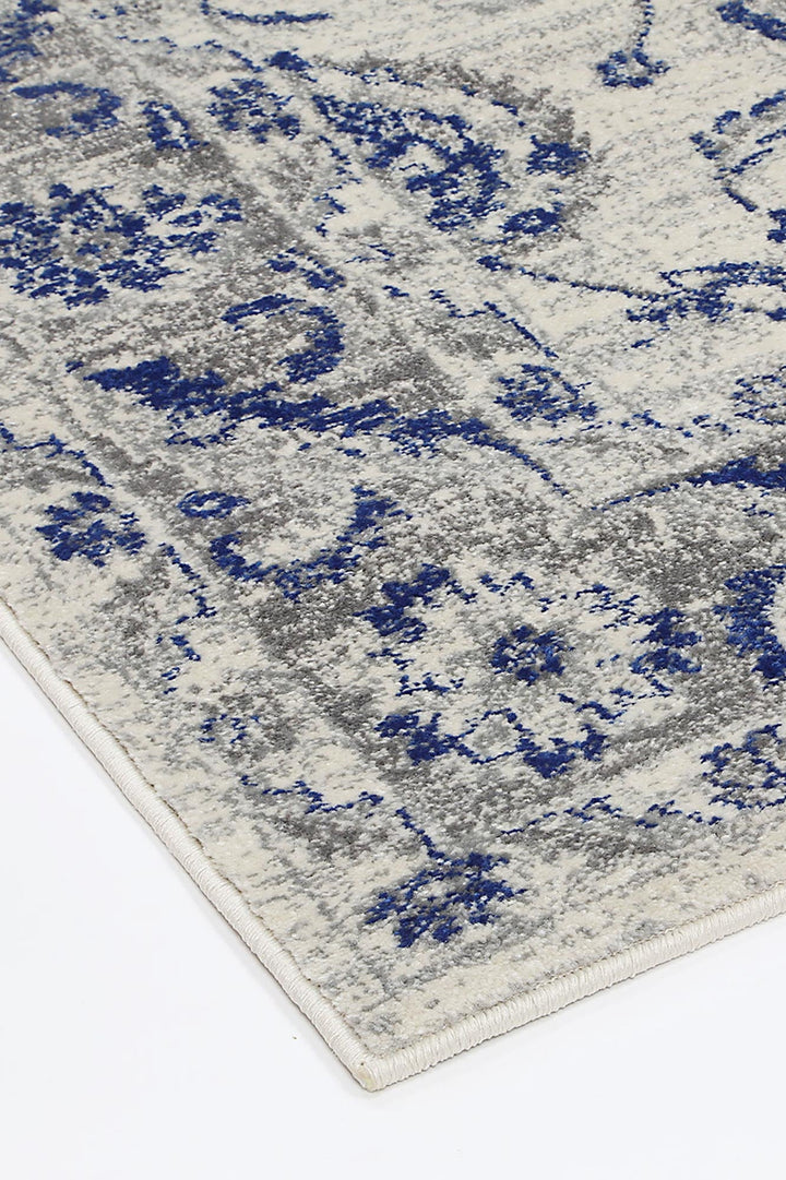 Delicate Cassandra Blue & Ivory Rug -  DEL17