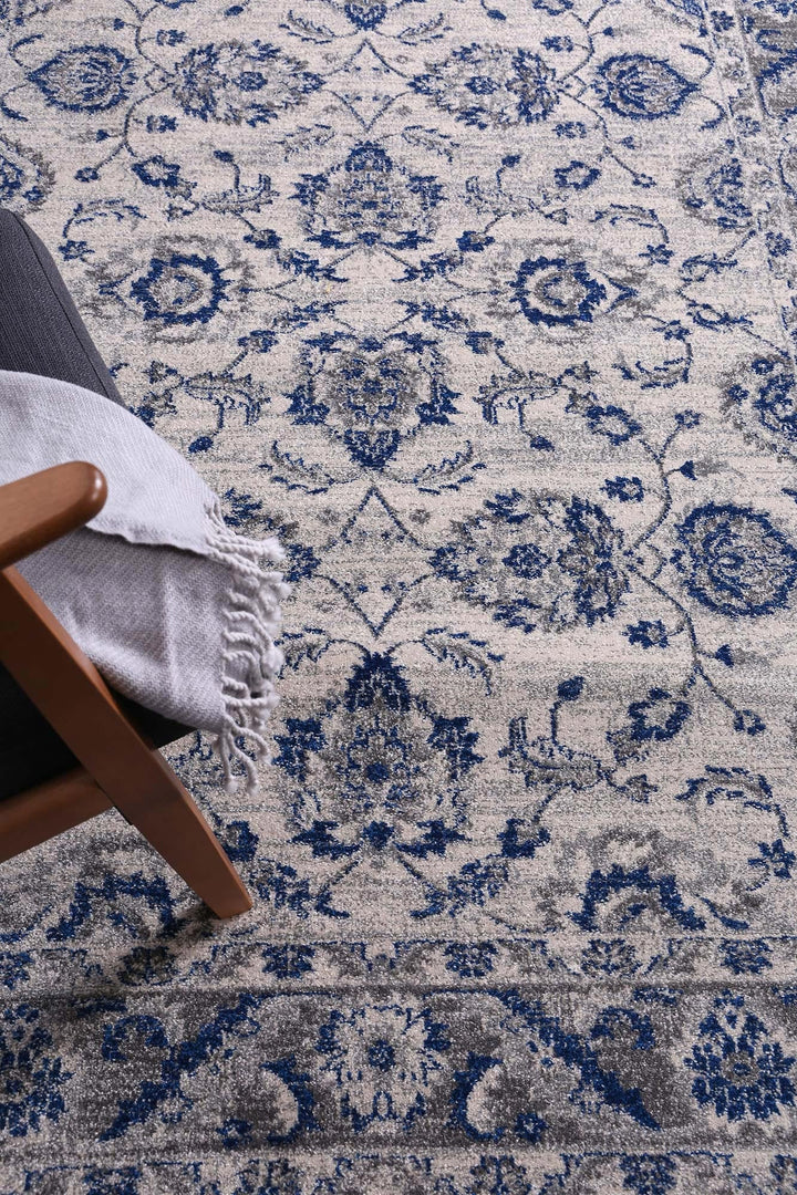 Delicate Cassandra Blue & Ivory Rug -  DEL17