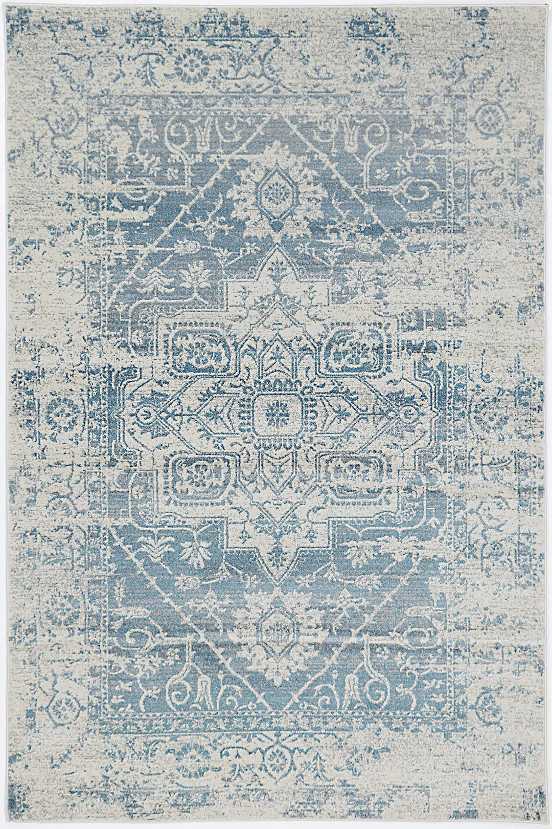 Delicate Audrey Ivory & Blue Rug - DEL19