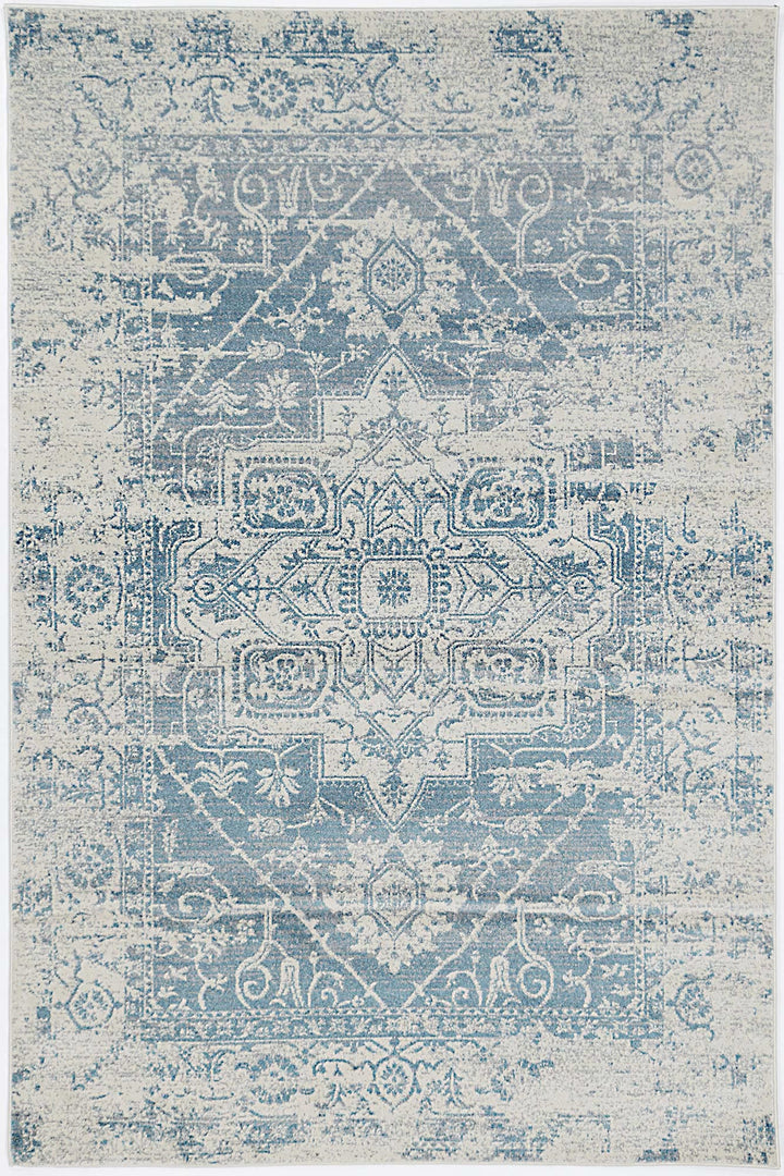 Delicate Audrey Ivory & Blue Rug - DEL19