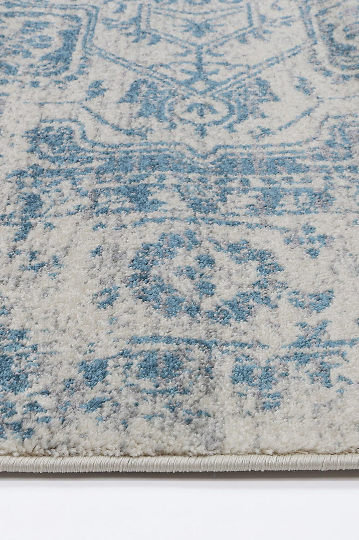 Delicate Audrey Ivory & Blue Rug - DEL19