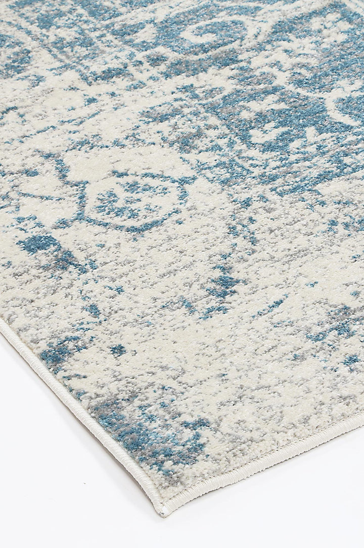 Delicate Audrey Ivory & Blue Rug - DEL19