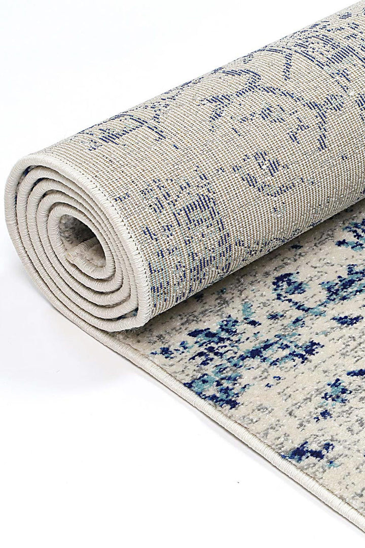 Delicate Audrey Ivory & Navy Rug - DEL21