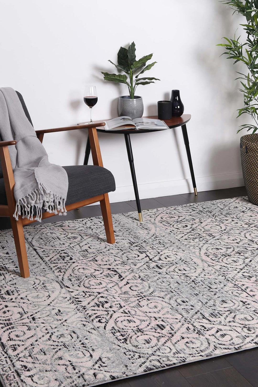 Delicate Katherine Pink & Ash Rug -  DEL22