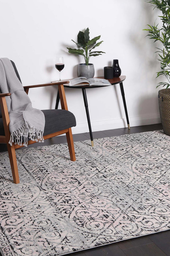 Delicate Katherine Pink & Ash Rug -  DEL22