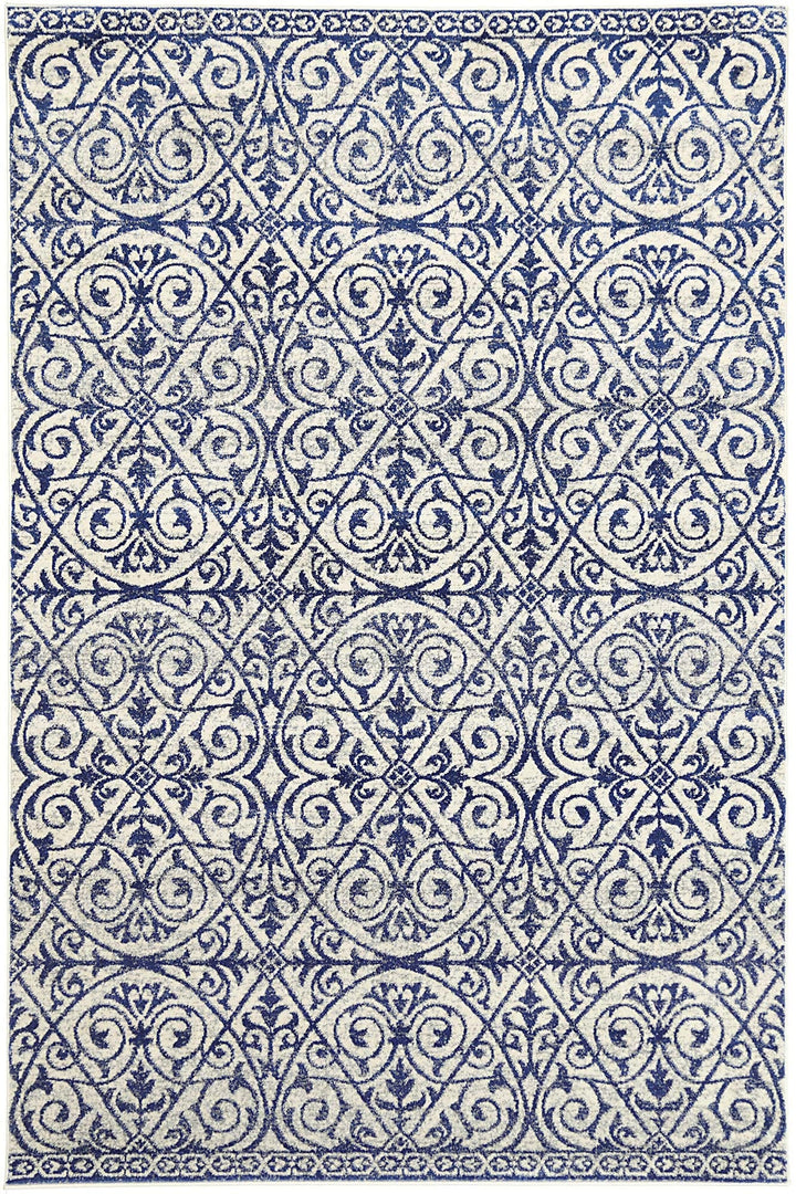 Delicate Katherine Blue & Ivory Rug -  DEL24