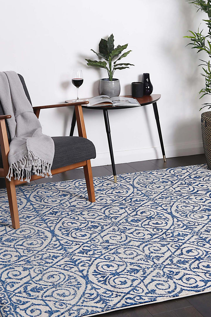 Delicate Katherine Blue & Ivory Rug -  DEL24