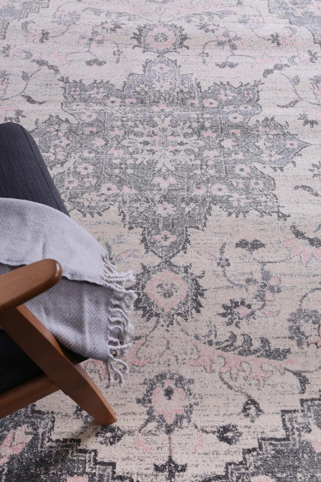 Delicate Madeleine Grey & Ivory Rug -  DEL25