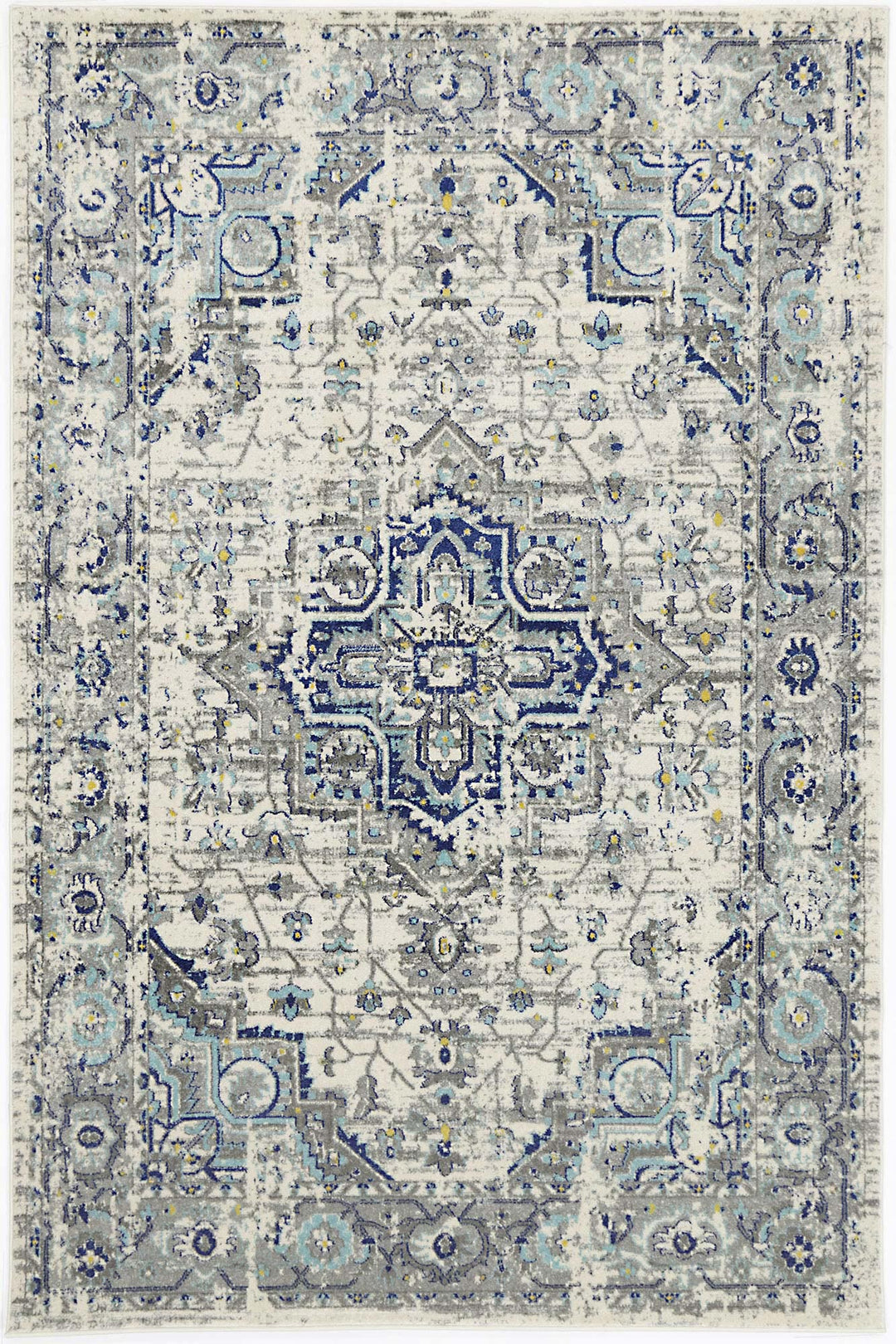 Delicate Montana Ivory & Blue Rug -  DEL26