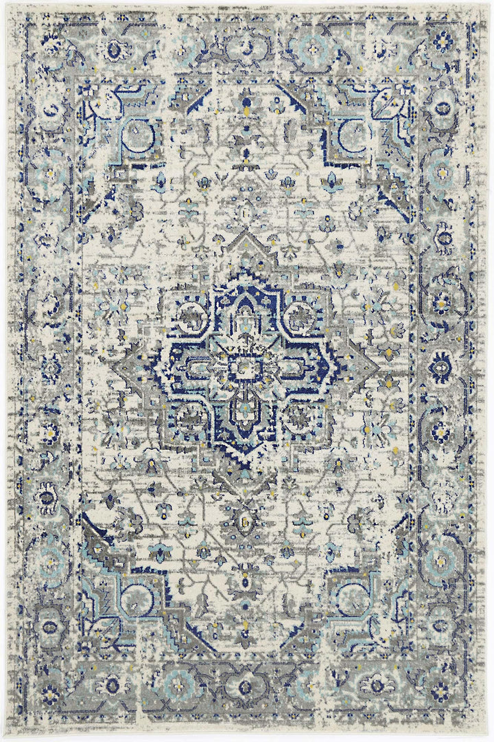 Delicate Montana Ivory & Blue Rug -  DEL26