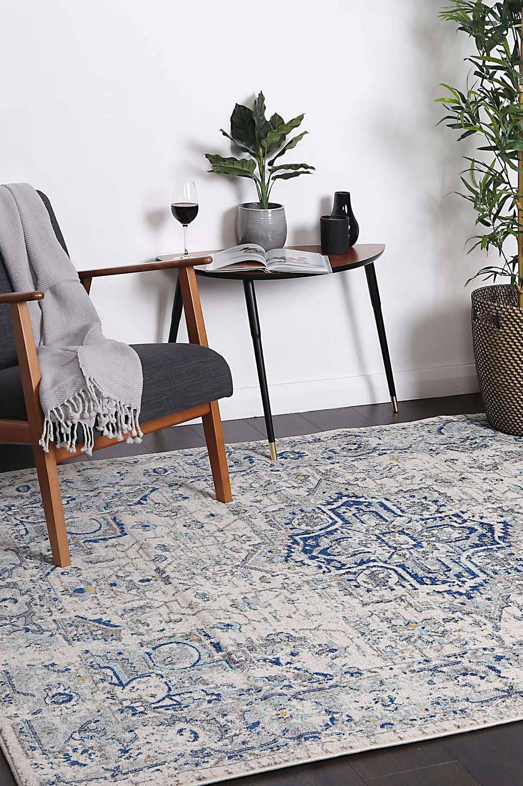 Delicate Montana Ivory & Blue Rug -  DEL26