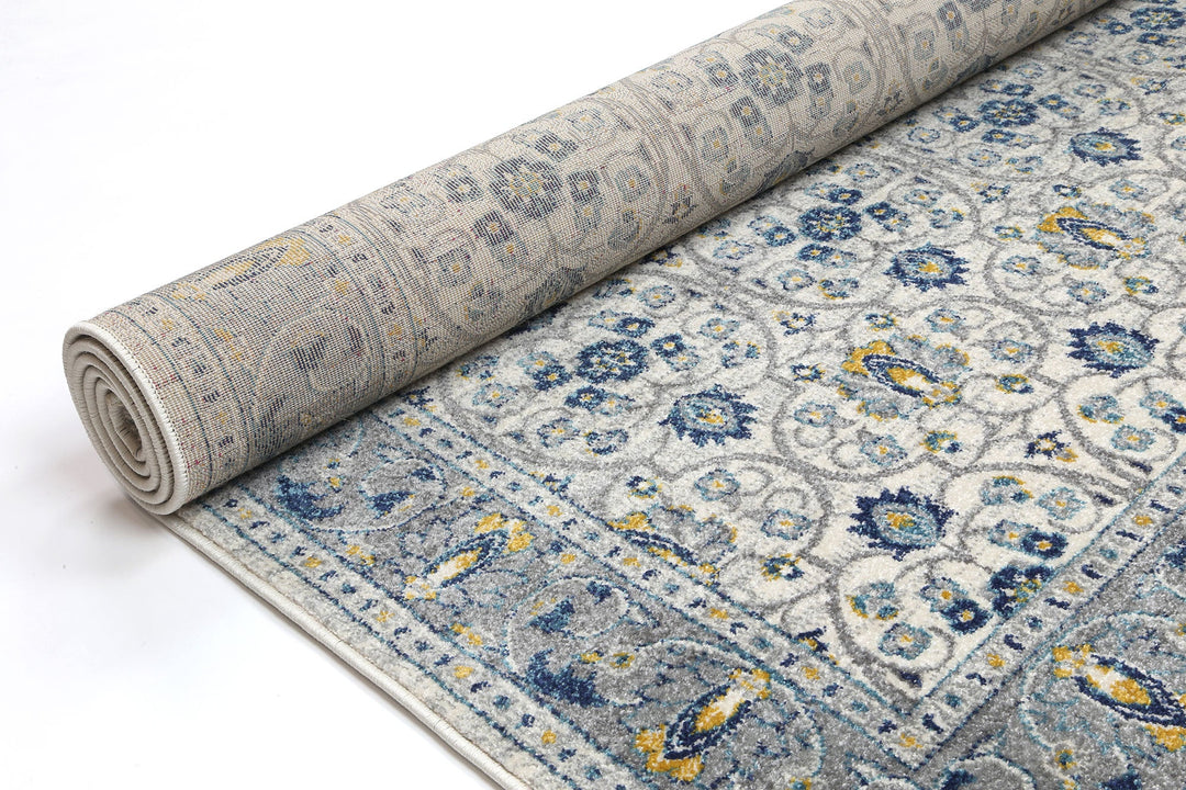 Delicate Rustic Blue Rug - DELI03