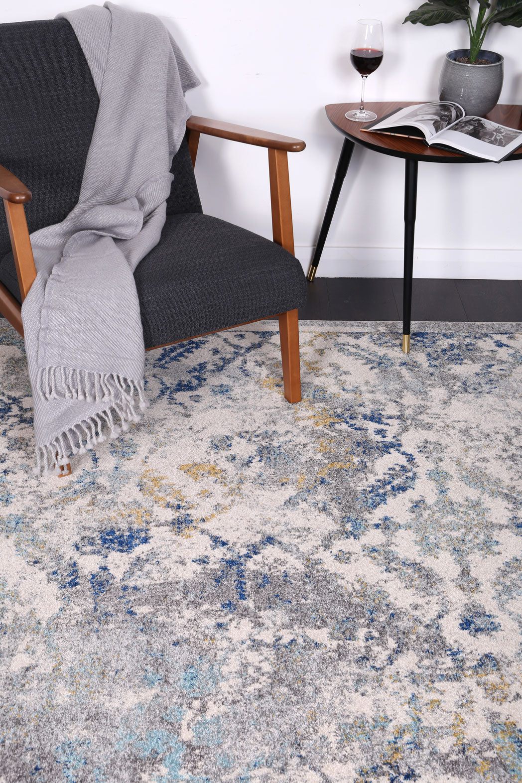 Delicate Vintage Blue Rug - DELI04