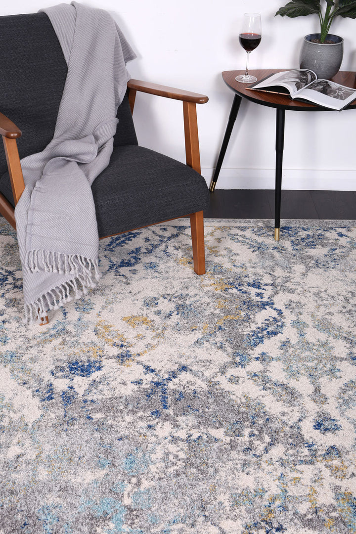 Delicate Vintage Blue Rug - DELI04