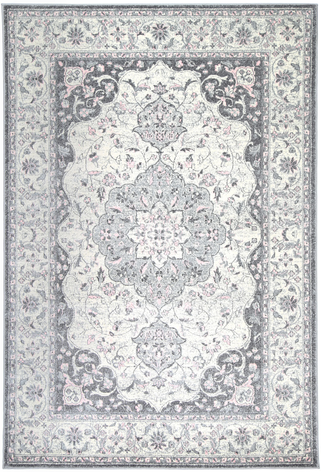 Grey Patterned Rug Traditional Delicate Traditional Grey Rug - DELI07 – Brand Ventures Pty Ltd
