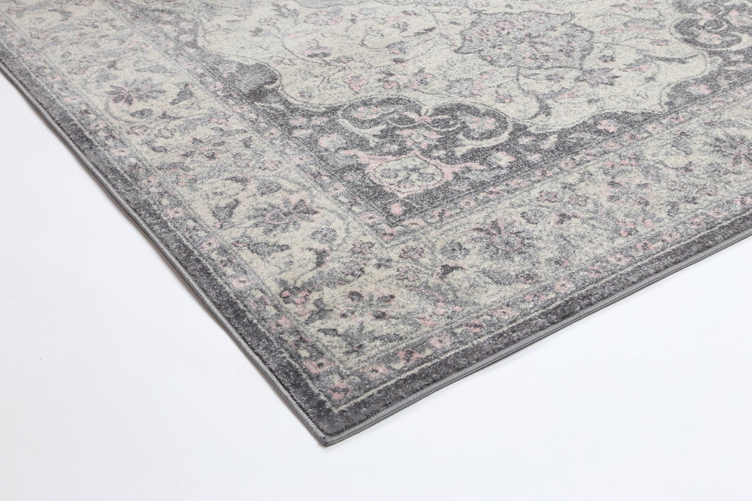 Delicate Traditional Grey Rug - DELI07
