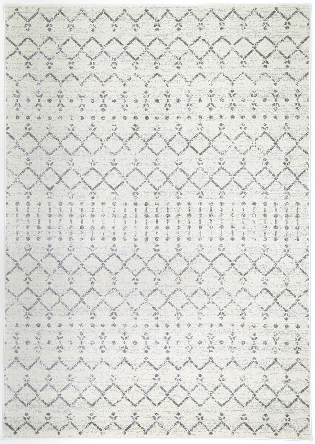 Delicate Geometric Ivory and Grey - DELI08