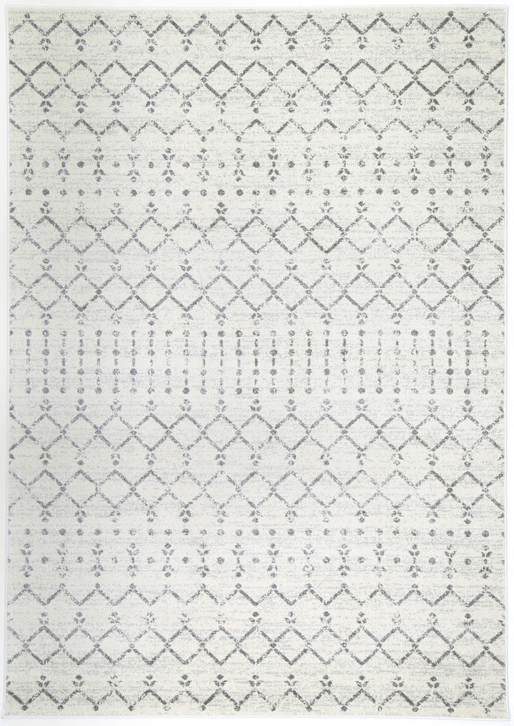 Delicate Geometric Ivory and Grey - DELI08