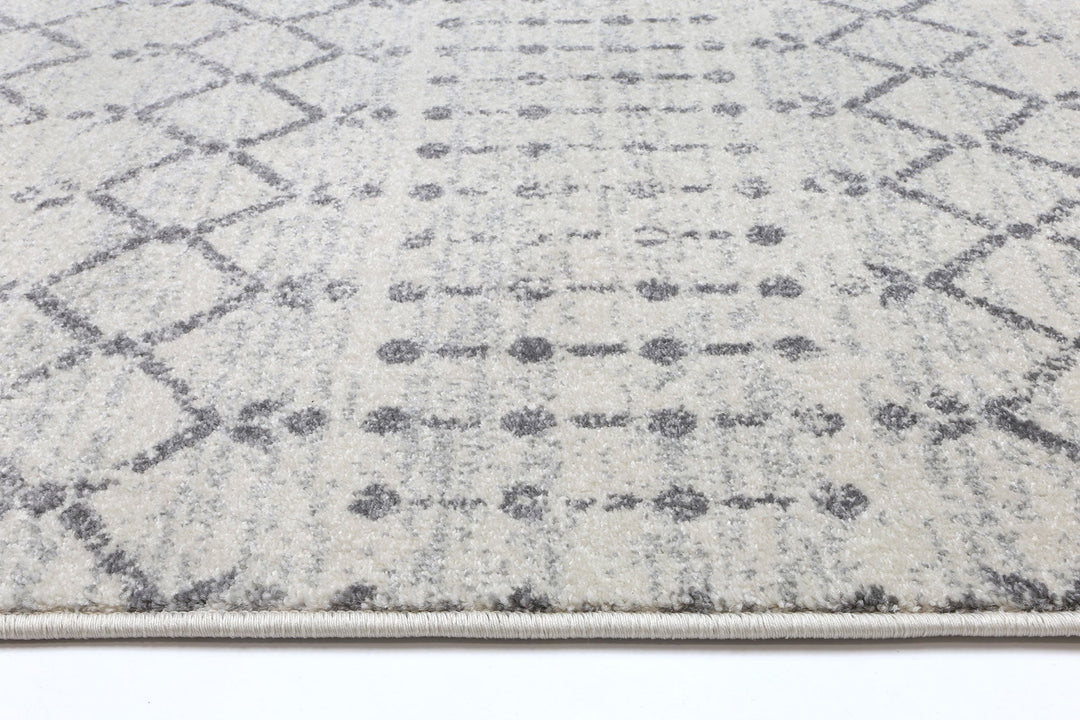 Delicate Geometric Ivory and Grey - DELI08