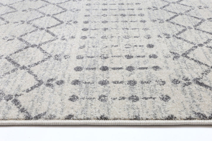 Delicate Geometric Ivory and Grey - DELI08