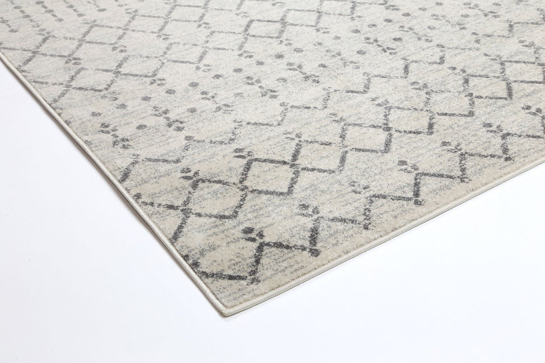Delicate Geometric Ivory and Grey - DELI08