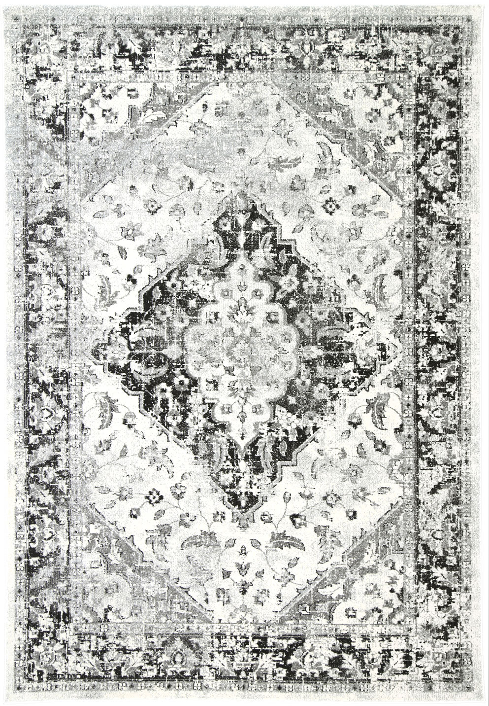 Delicate Abundance Grey Rug - DELI10