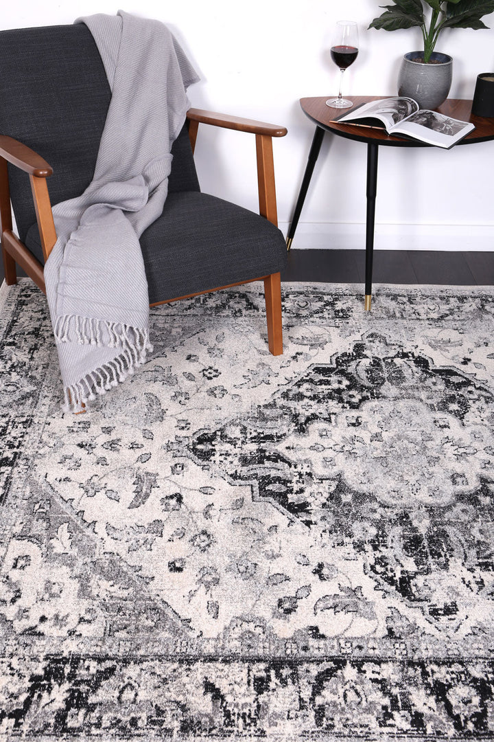 Delicate Abundance Grey Rug - DELI10
