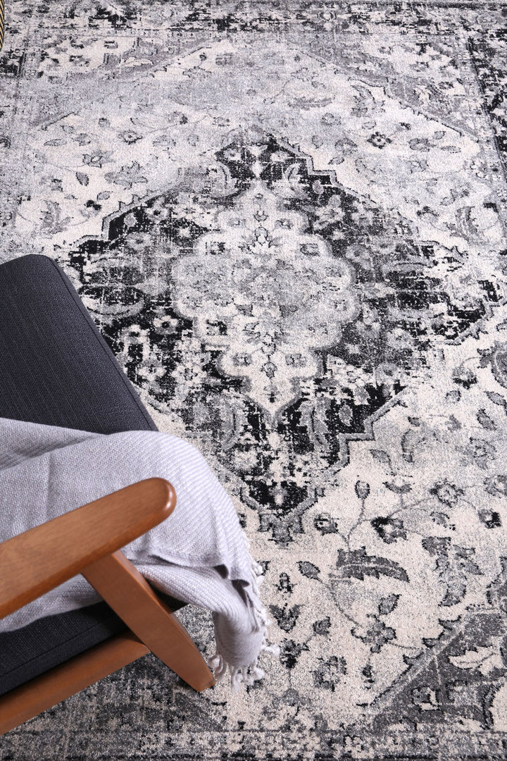 Delicate Abundance Grey Rug - DELI10