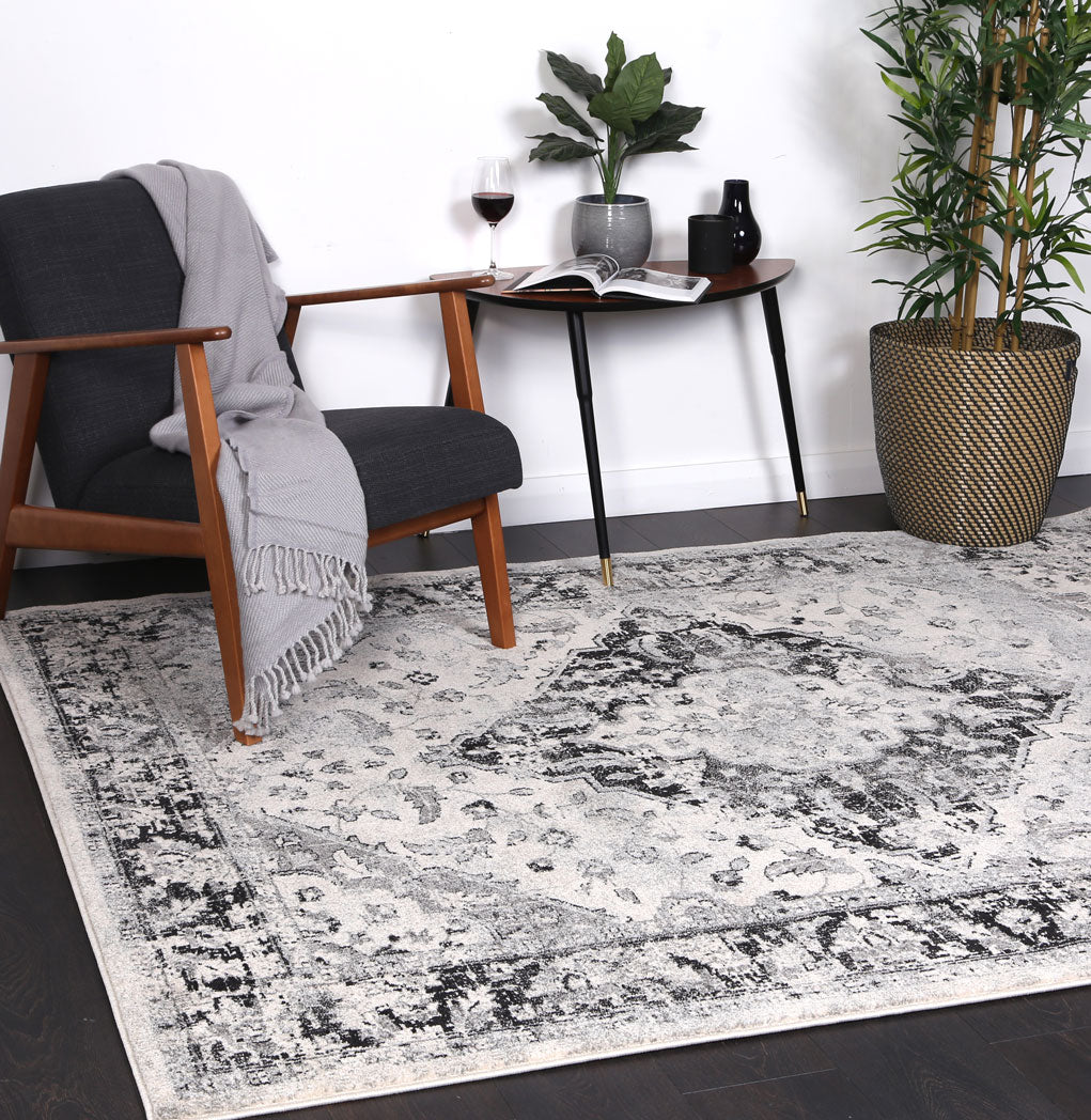 Delicate Abundance Grey Rug - DELI10