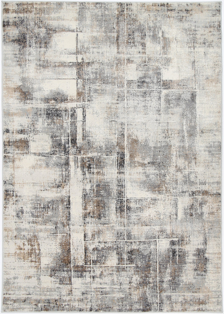 Expressions Beige Grey Modern Rug - EX07
