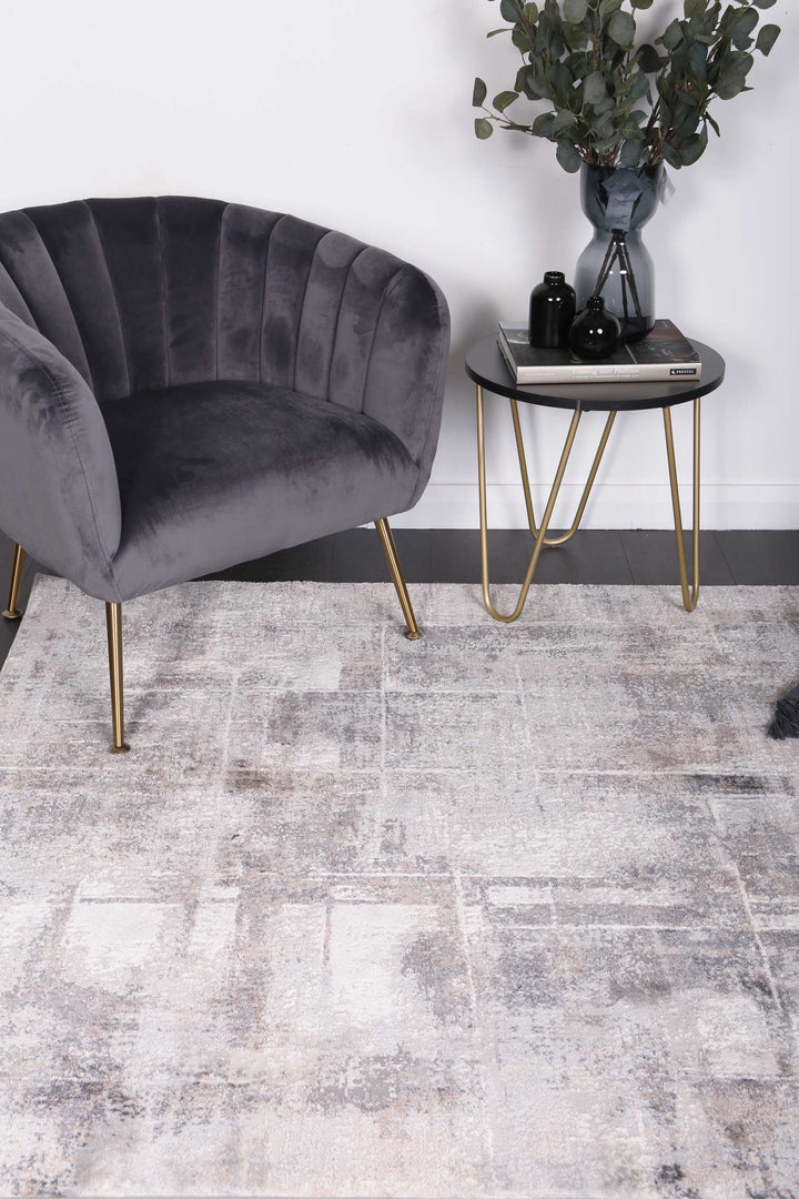 Expressions Beige Grey Modern Rug - EX07