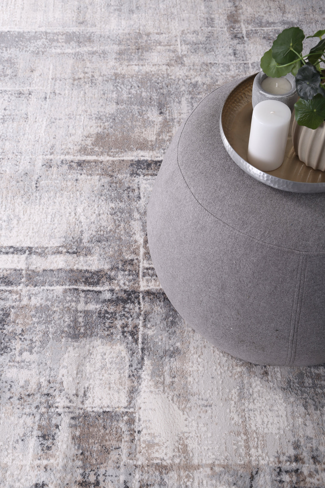 Expressions Beige Grey Modern Rug - EX07