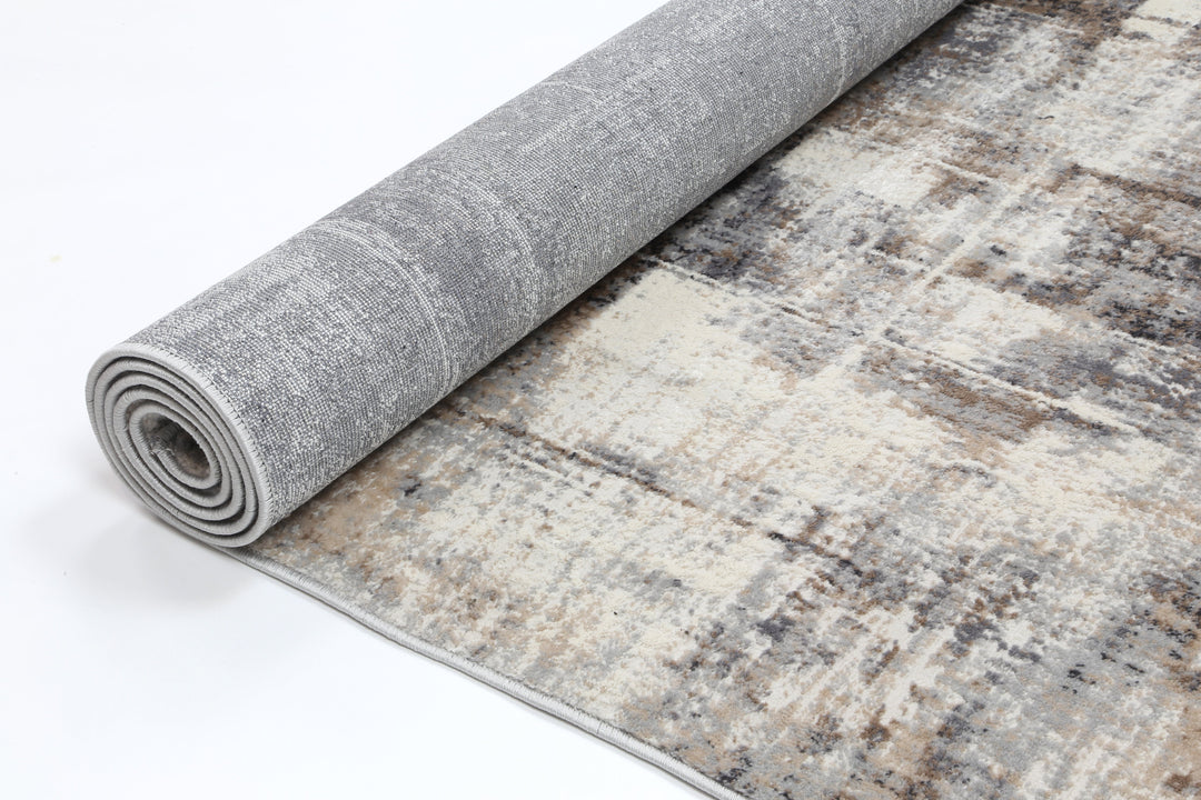 Expressions Beige Grey Modern Rug - EX07