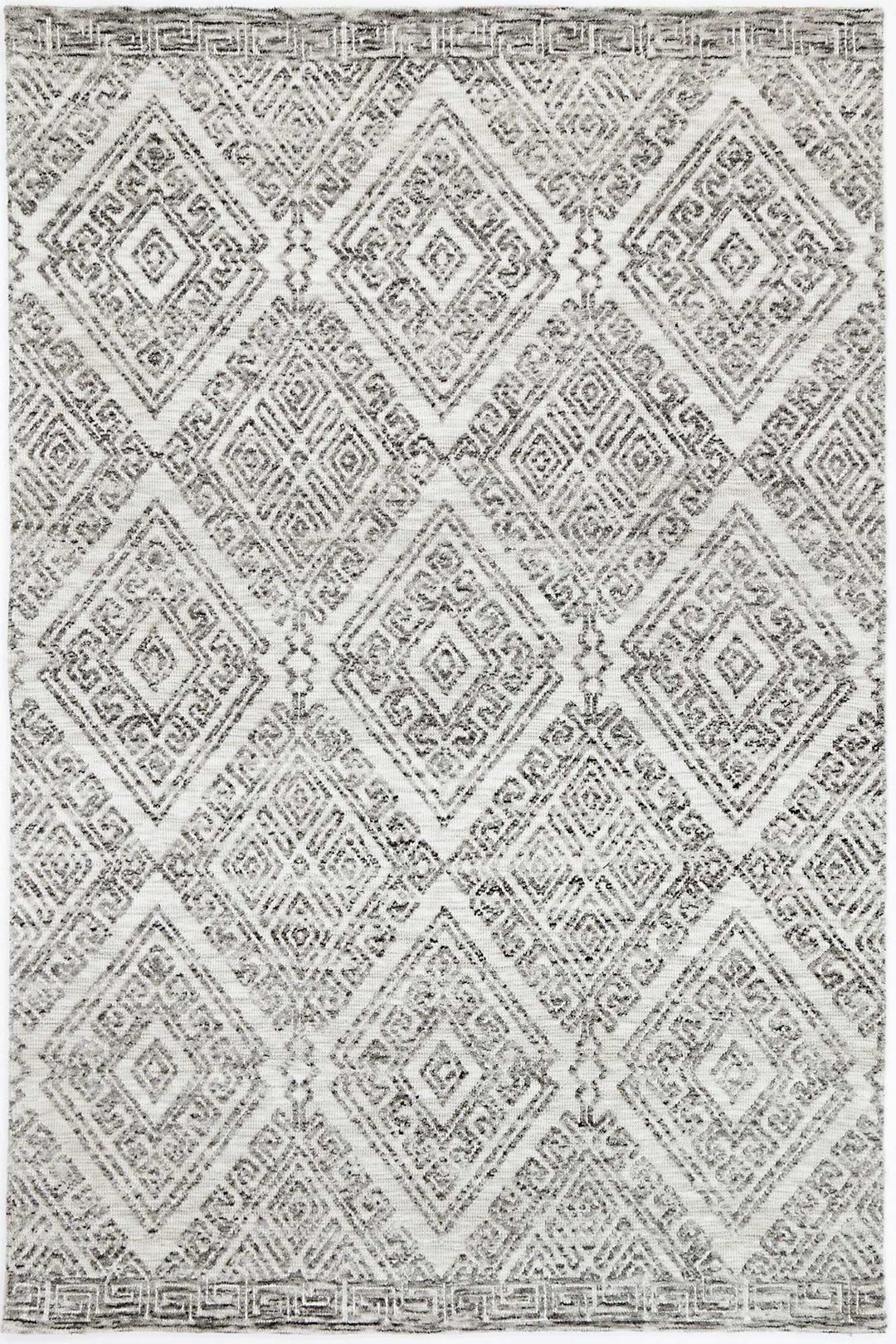 Amritsar Glenfalls Grey Tribal Rug - GLENGREY
