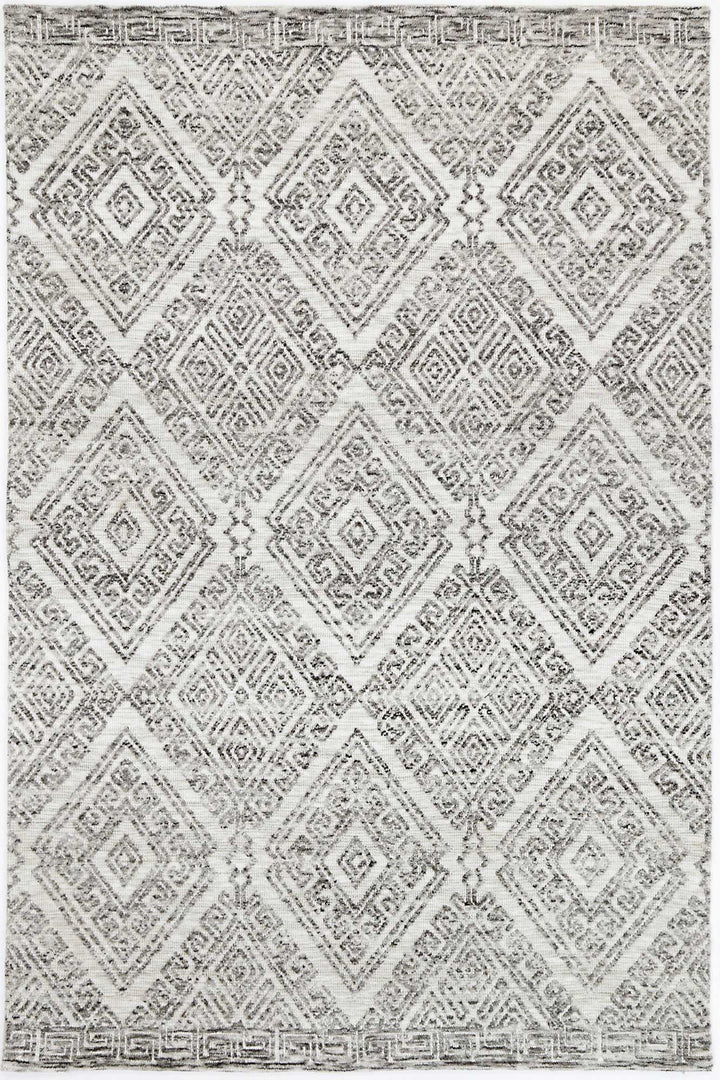 Amritsar Glenfalls Grey Tribal Rug - GLENGREY
